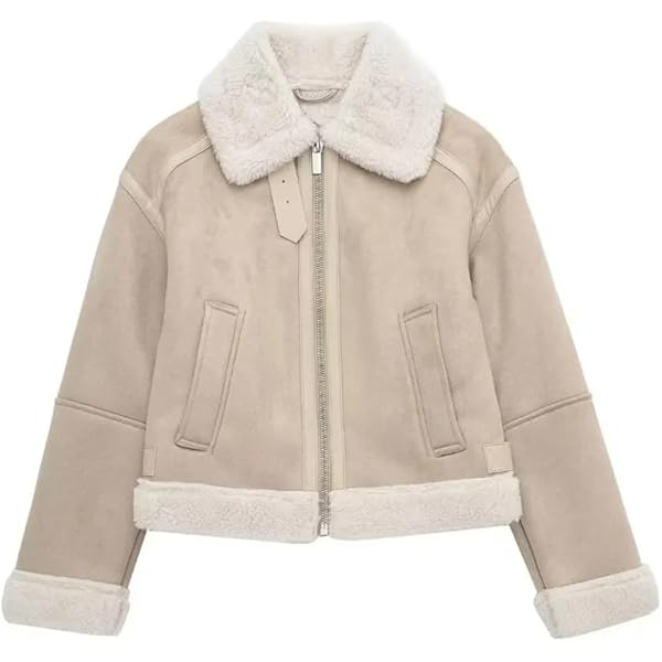 ジャケット・アウター m-3SHAREEF 19AW FUR JACKET HGps8w Women's Faux Suede Shearing Collar Jacket, Winter